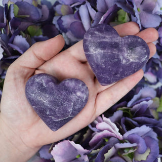 Lepidolite Heart - Small - 2 - Hearts