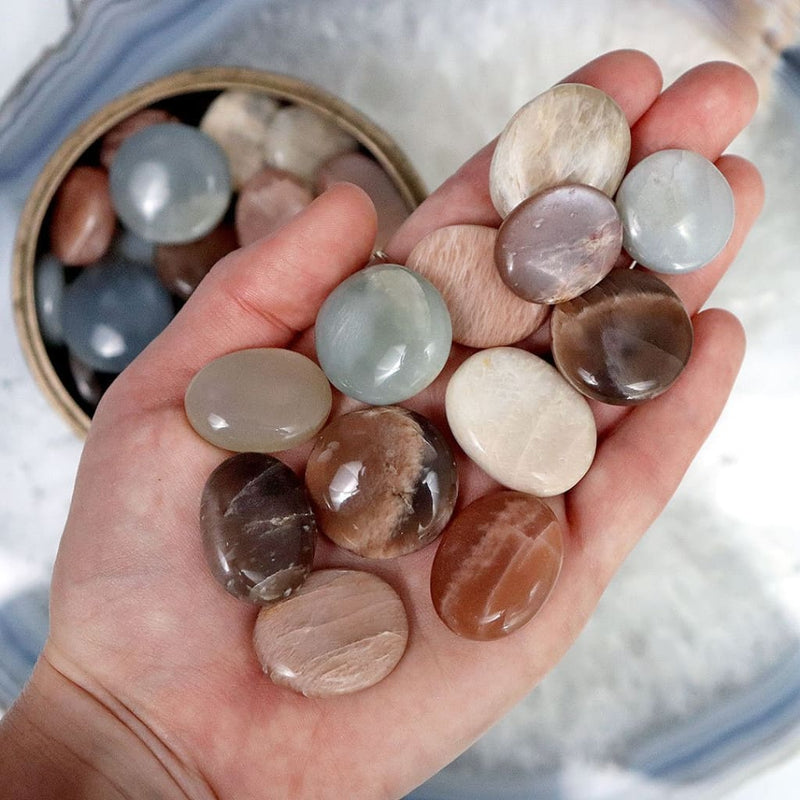 Mixed Moonstone Button - Buttons