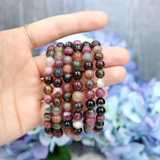 Mixed Tourmaline Beaded Bracelet - 6mm - Bracelets