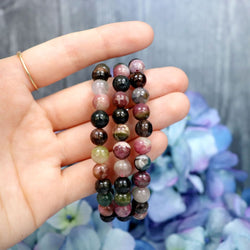 Mixed Tourmaline Beaded Bracelet - 7mm - Bracelets