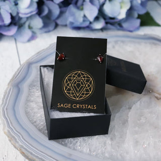 Natural Amber Gemstone Prong Earrings