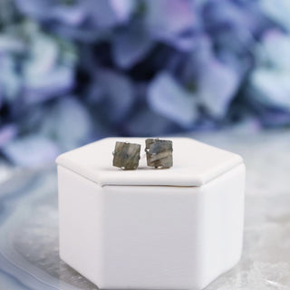 Polished Labradorite Prong Earrings