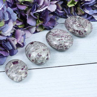 Ruby Albite Palmstone - Palmstones