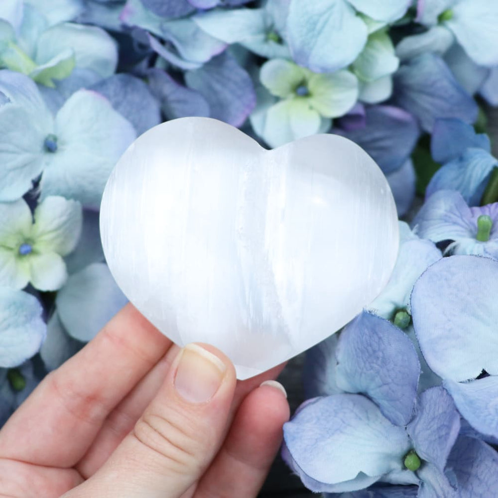 Selenite Succulent Heart store Crystal Planter