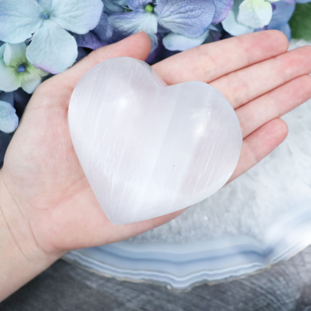 Selenite Hearts