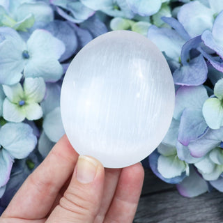 Selenite Palmstone - Palmstones