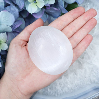 Selenite Palmstone - Palmstones