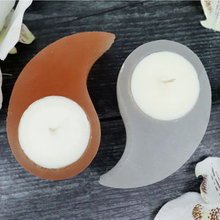 Selenite Yin Yang Candle Holder - Holders