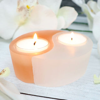 Selenite Yin Yang Candle Holder - Holders
