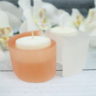 Selenite Yin Yang Candle Holder - Holders