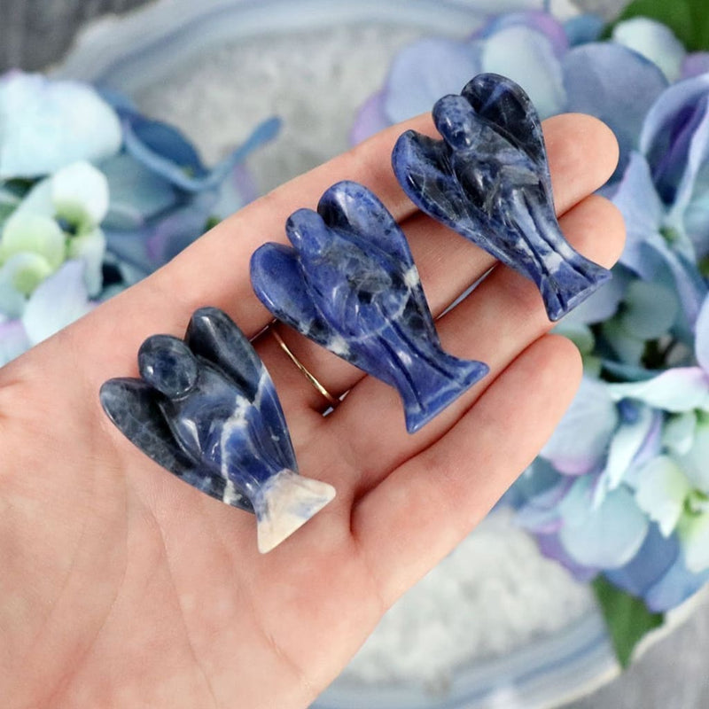 Sodalite Angel - Carvings